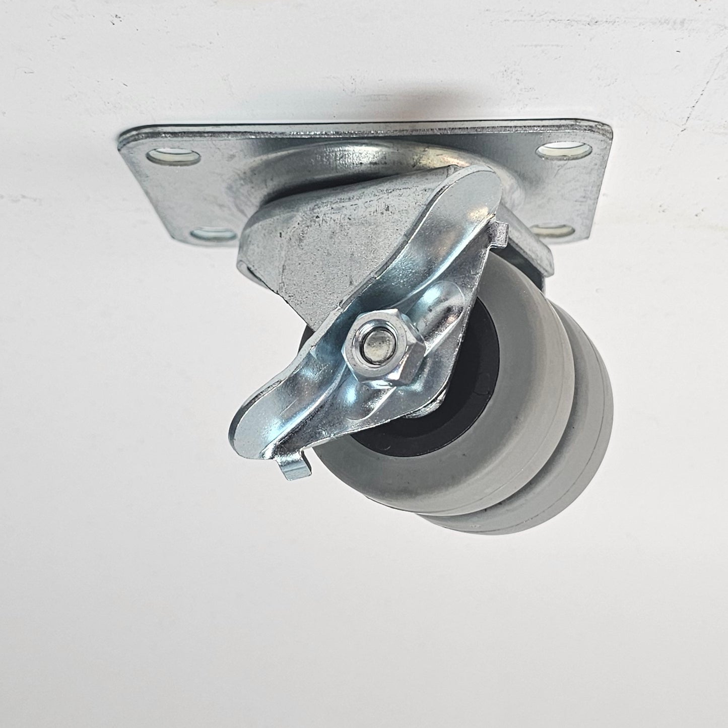 2" x 13/16" - Plate Mount Dual Wheel Swivel